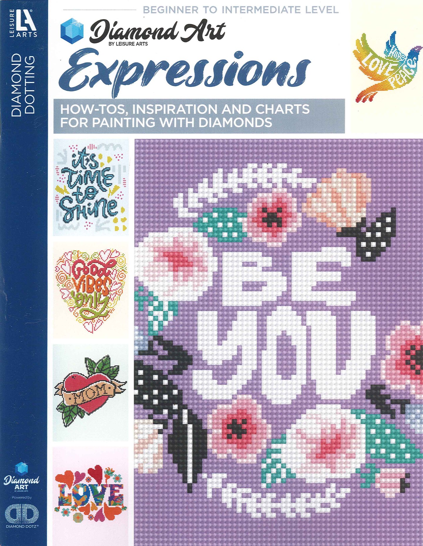 DIAMOND ART BY LEISURE ARTS Expressions Painting Chart and Idea Diamond Dotting Book