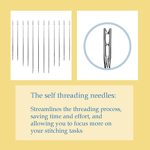 Sewing Kit with Case, Sewing Supplies for Home Travel and Emergency, Kids Machine, Contains Spools of Thread, Mending and Sewing Needles, Scissors, Thimble, Tape Measure