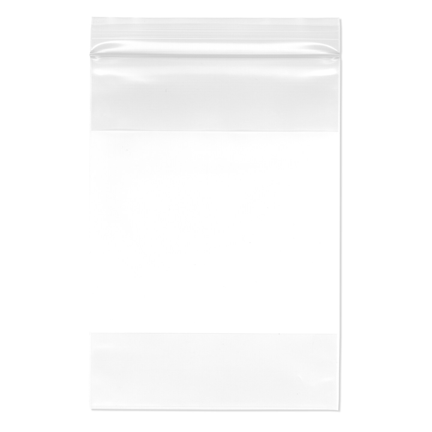 Plymor Heavy Duty Plastic Reclosable Zipper Bags With White Block, 4