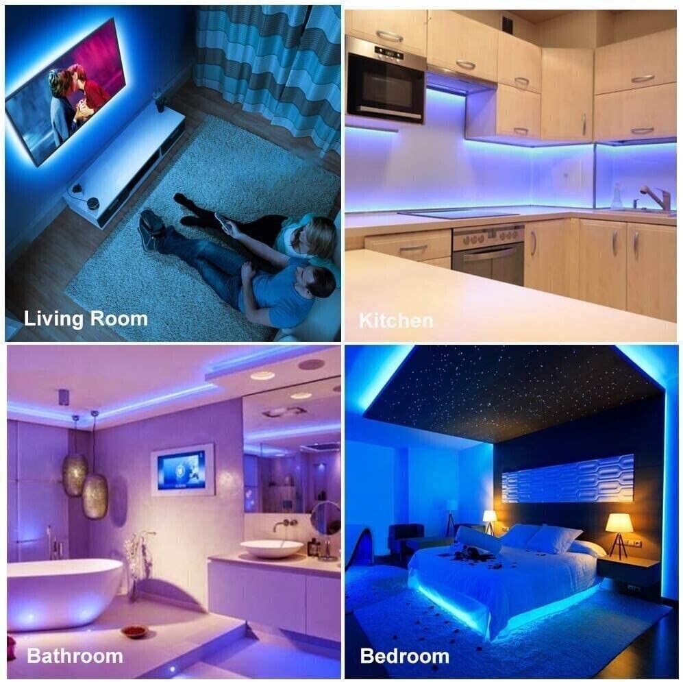 32ft Waterproof LED Strip Lights with Remote