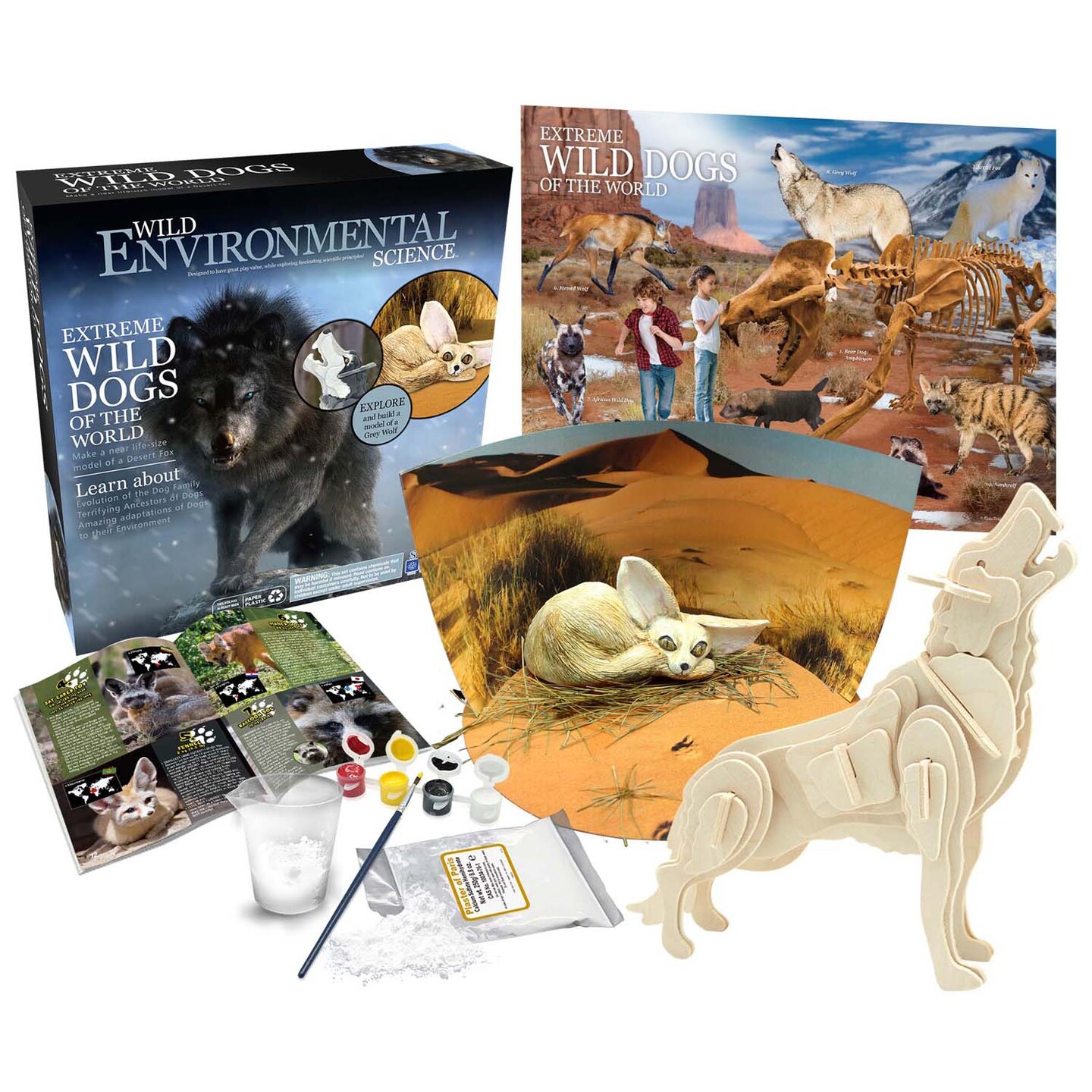Extreme Wild Dogs of the World - For Ages 6+ - Create and Customize Models and Dioramas - Study the Most Extreme Animals