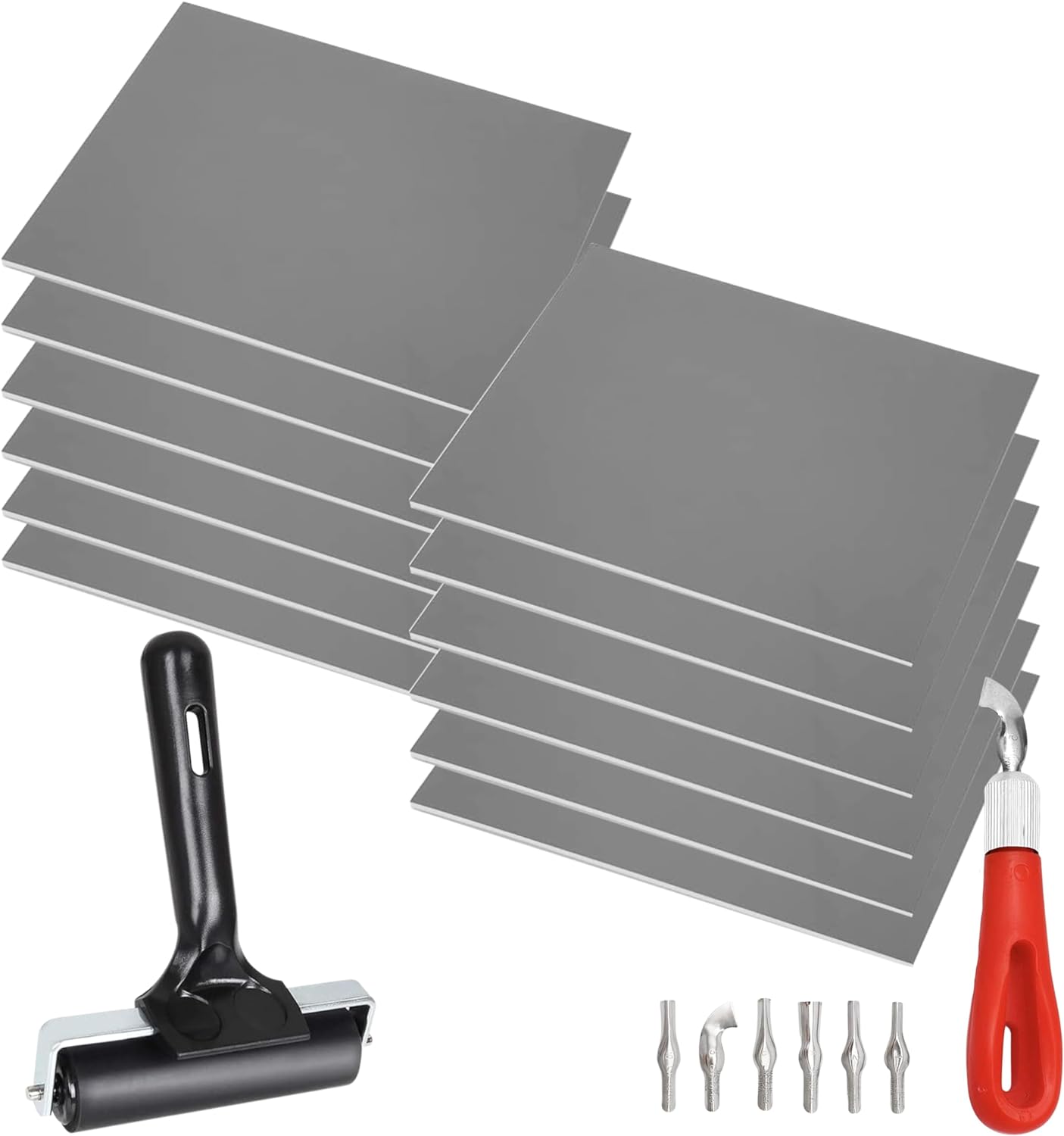 Pixiss Printmaking Supplies - Linoleum Blocks for Printmaking (12 Pack) 8