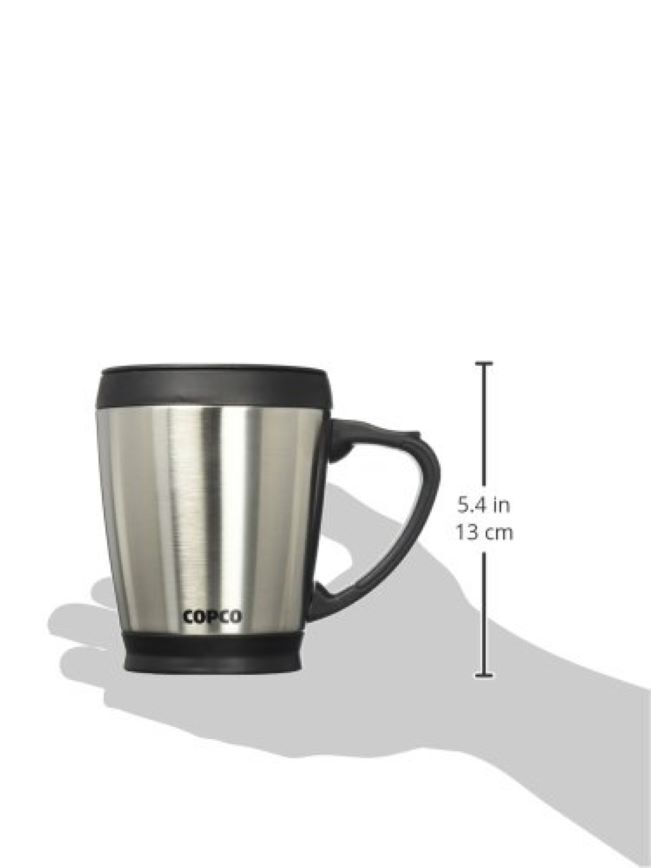 Desktop Stainless Steel Coffee Mug With Easy Grip Handle