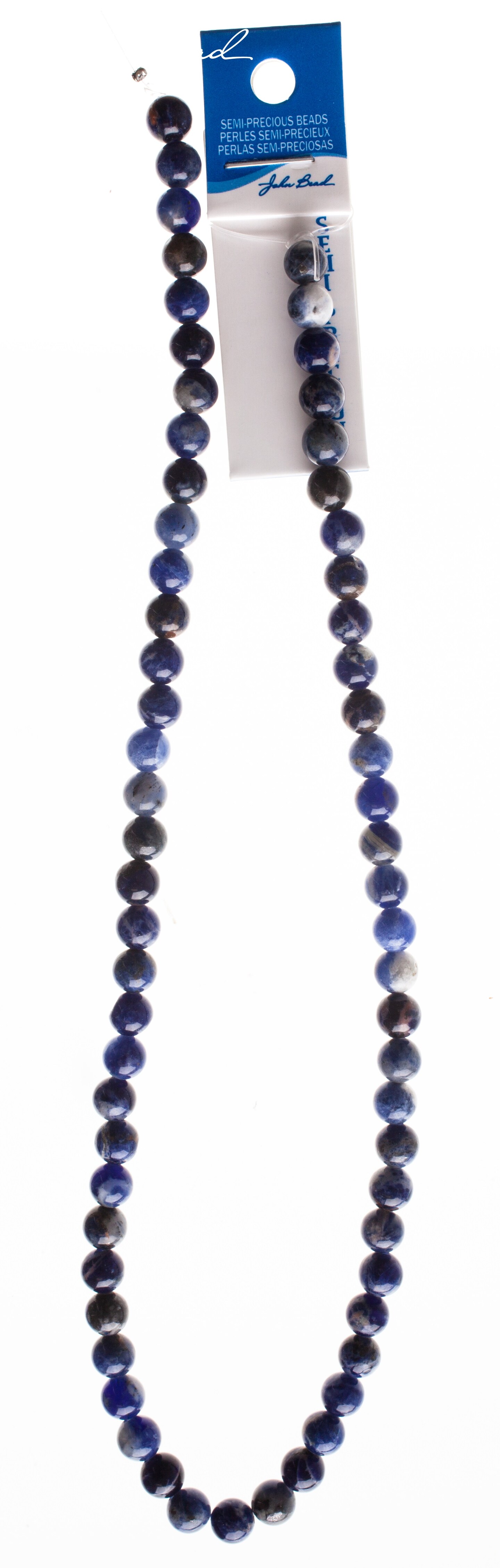 Earth&#x27;s Jewel Semi-Precious 6mm Sodalite Natural Round Strung Bead