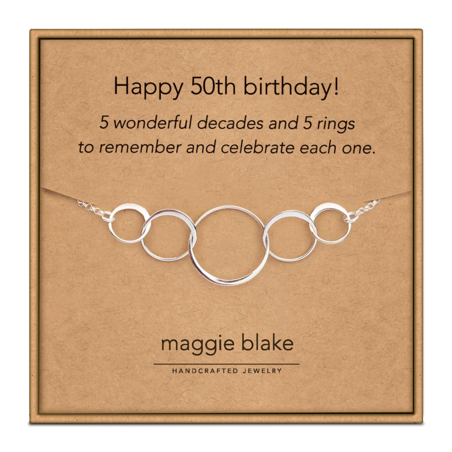 50th Birthday Gift Necklace | For Women, Best Friend, 50th Birthday gi –  GEMLUNA