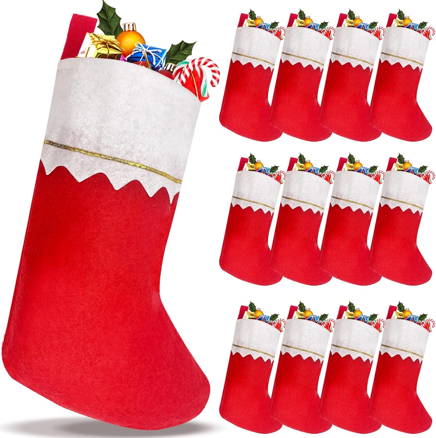 15 Inches Cottony Christmas Stocking 12 packs Michaels