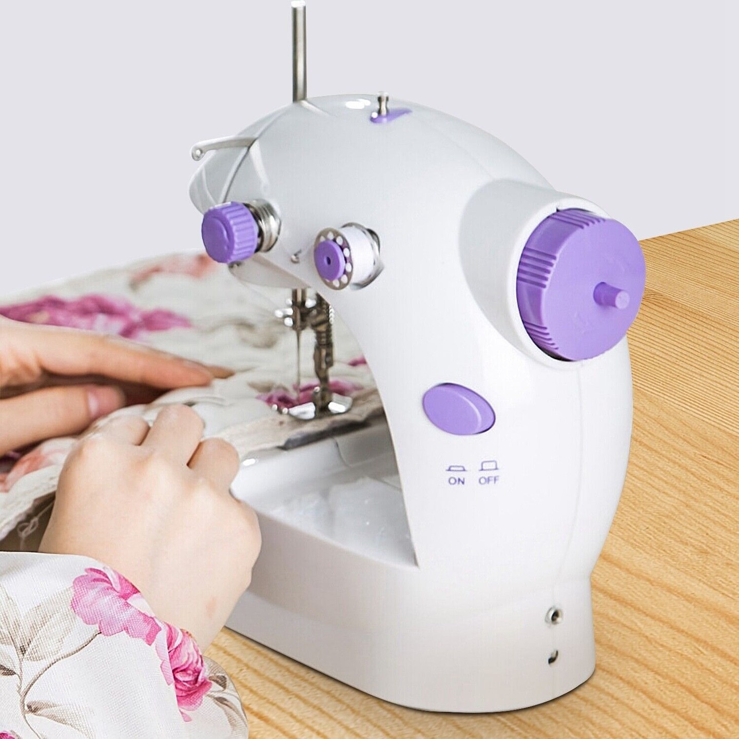 Portable Electric Sewing Machine with LED Light, and Foot Pedal for Home Crafting