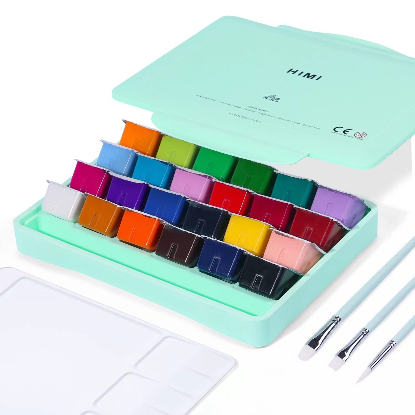 HIMI Gouache Paint Set, 56 Colors X 30ml Unique Jelly Cup Design In A