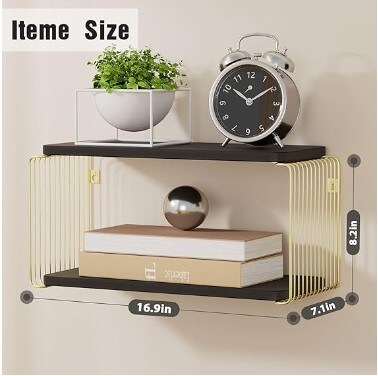 Small Floating Bedside Wall Shelves for Bedroom, Floating Bed Side Table/Night Stand for Office Living Room Modern Decor