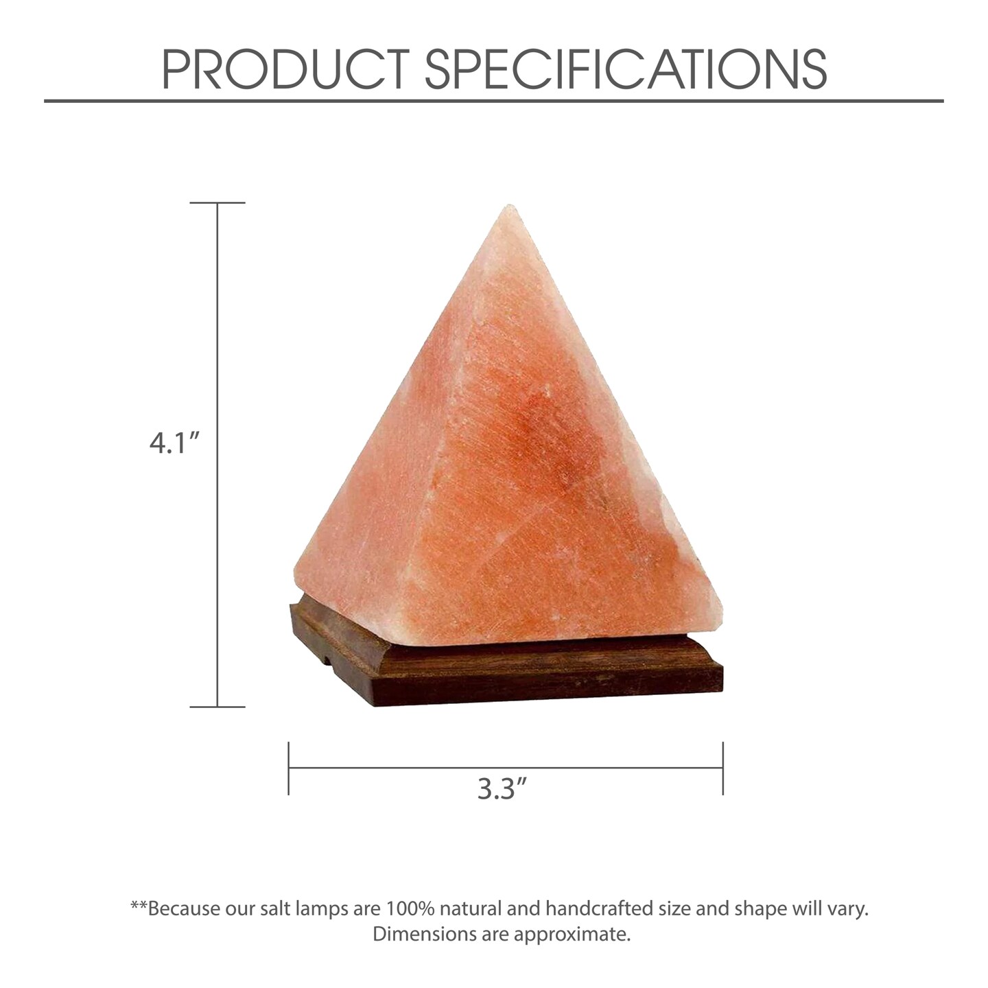 Oziel Piramide Salt Lamp 8 Color Modes