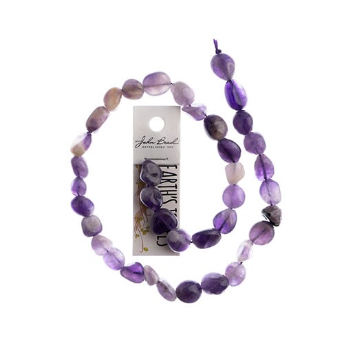 Earth&#x27;s Jewel Semi-Precious 16&#x22; Amethyst Irregular Natural Bead Strand