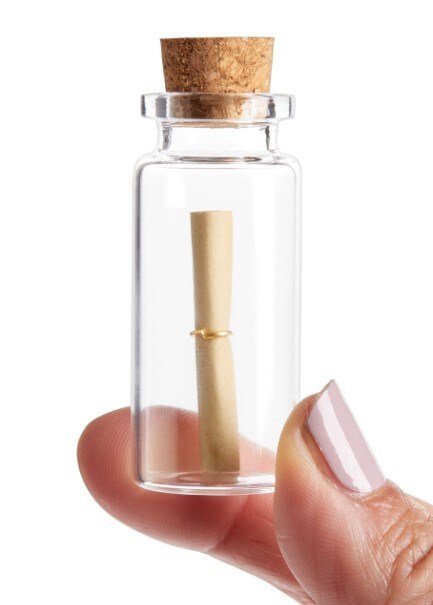 48-piece, 10-milliliter pack Make a Message in a Bottle Kit, Personalized Wedding Favors, Large Quantity Small Glass Cork Bottles with Mini Scrolls