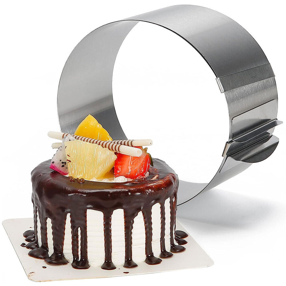 6-12 Inches Adjustable Stainless Round Cake Ring Decorating Mould