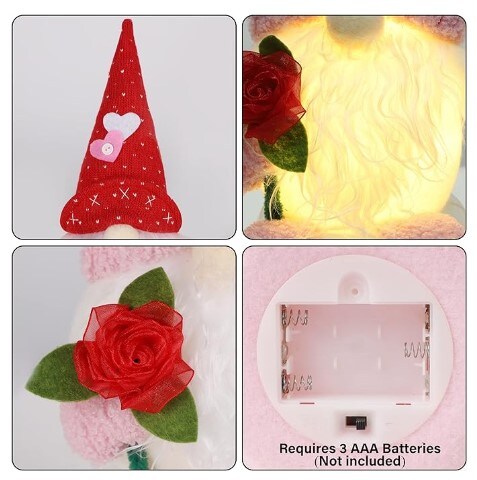 12" Tabletop Ornaments Scandinavian Swedish Tomte, Holiday Wedding Party Valentine's Day Gifts