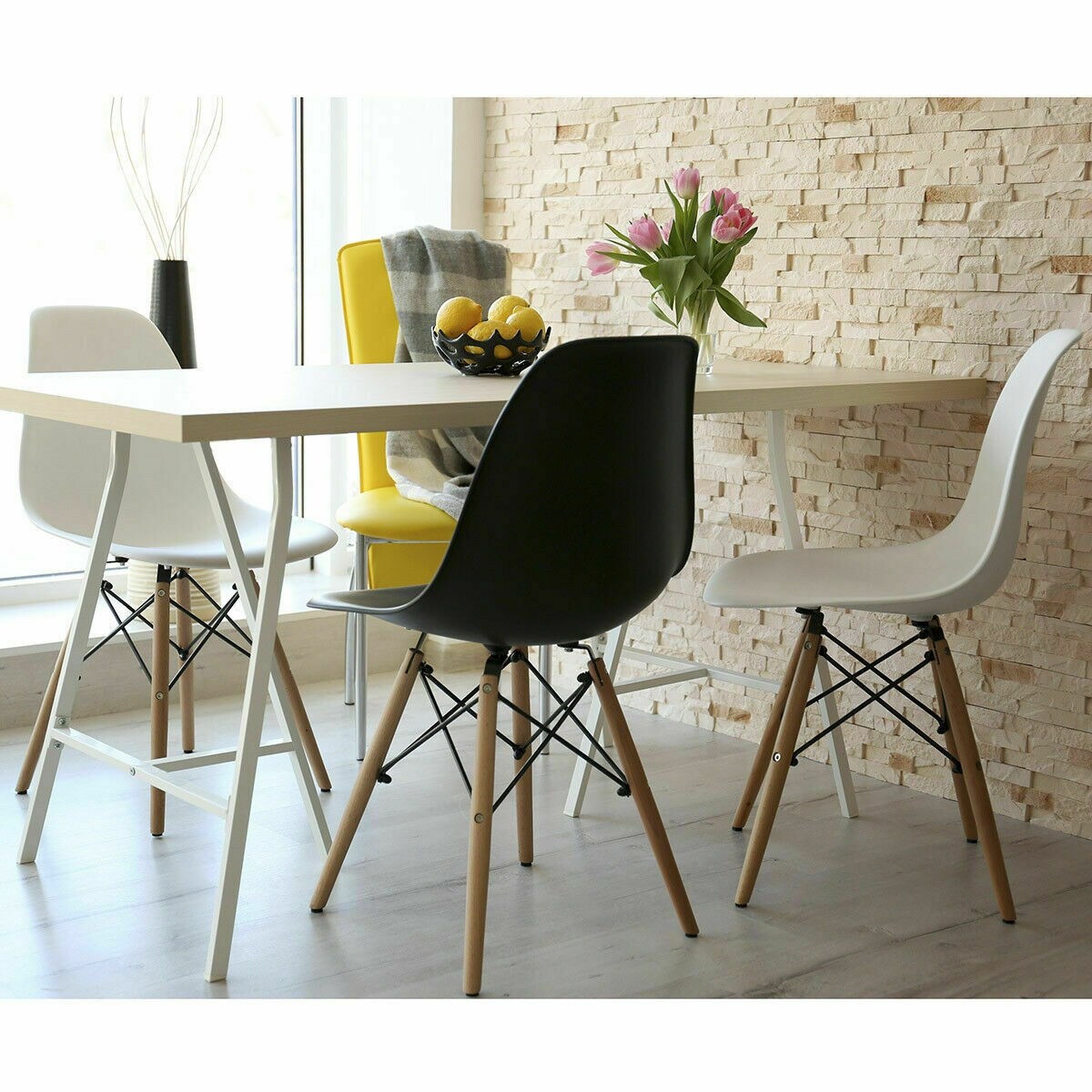 Set of 2 Mid Century Modern DSW Dining Side Chair