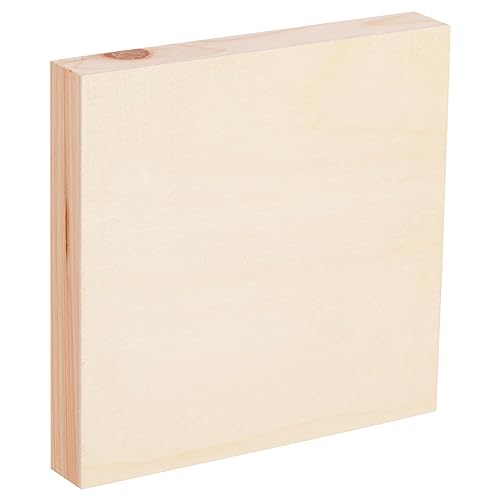 6 Pack Unfinished Wood Canvas Boards for Painting, Deep Cradle