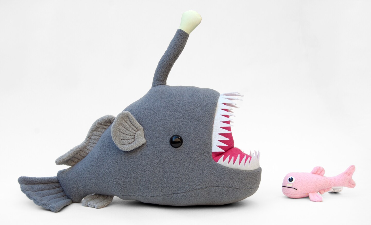 Mariana the Anglerfish and Chummy the Lanternfish Glow in the Dark