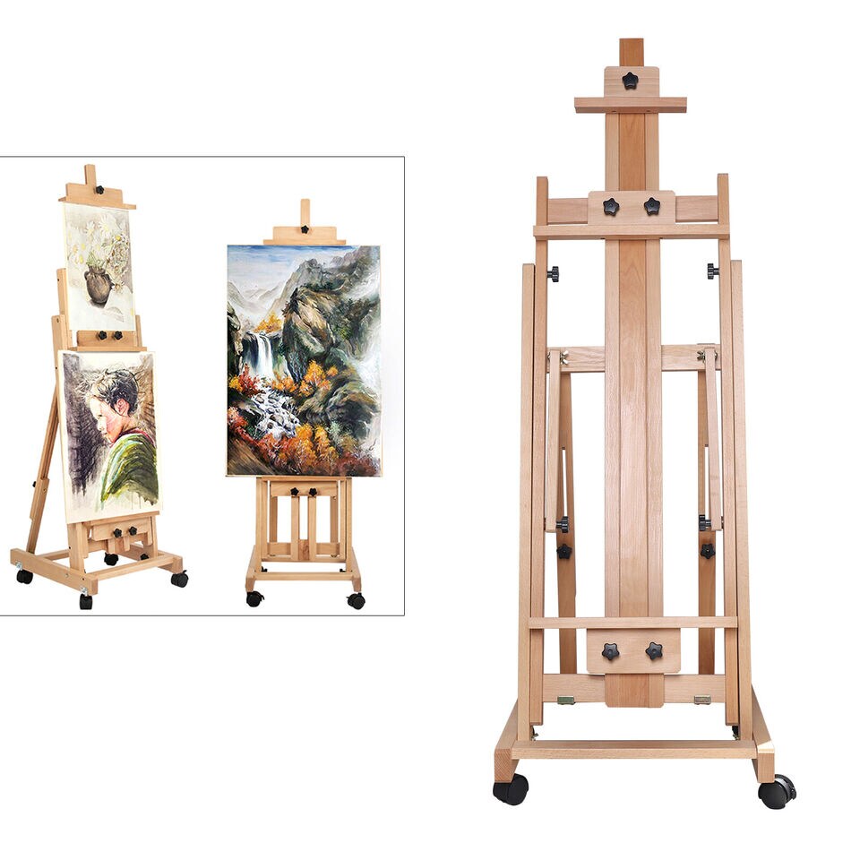 Kitcheniva Painting H-Frame Wood Large Heavy-Duty Studio Artist Easel Art
