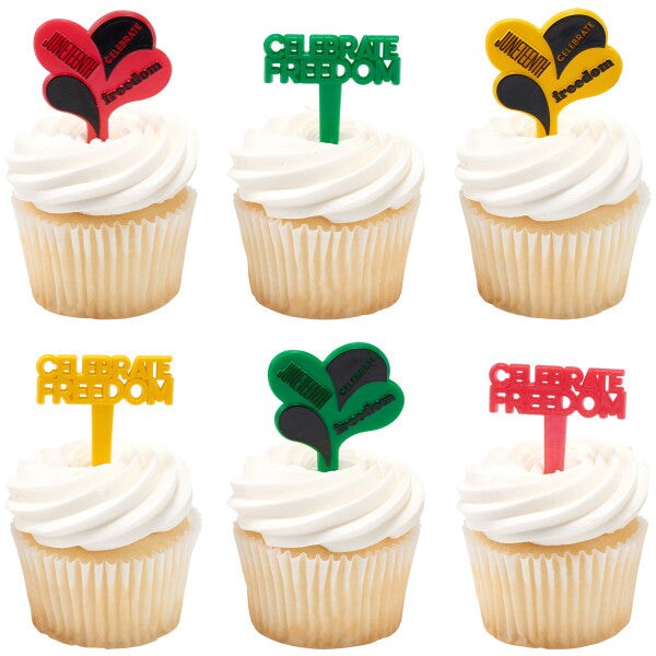 Juneteenth Celebrate Freedom DecoPics&#xAE; Cupcake Decoration, 12ct