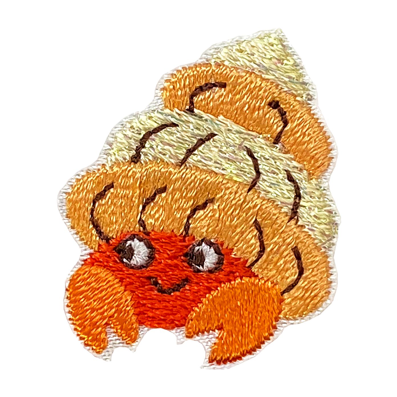 Hermit Crab, Sea Animals, Embroidered, Iron-on Patch