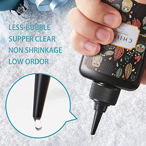 UV Resin Clear Hard Type 200g Transparent UV Curing Ultraviolet Cure Resin, Solar Cure Sunlight Activated Resin for DIY Resin Jewelry Making