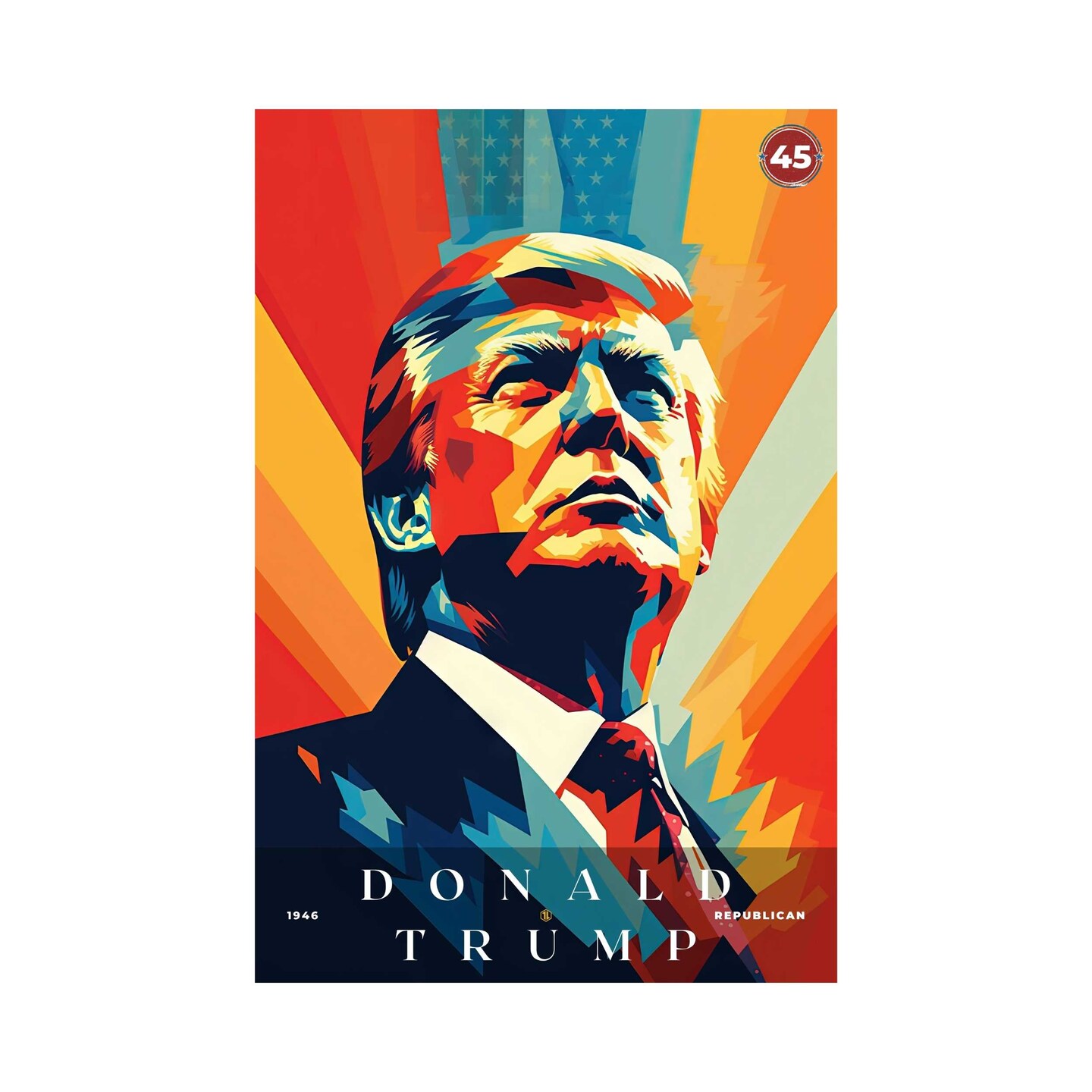 Donald Trump Poster, US President Print, Office Poster, Home Decor | S1