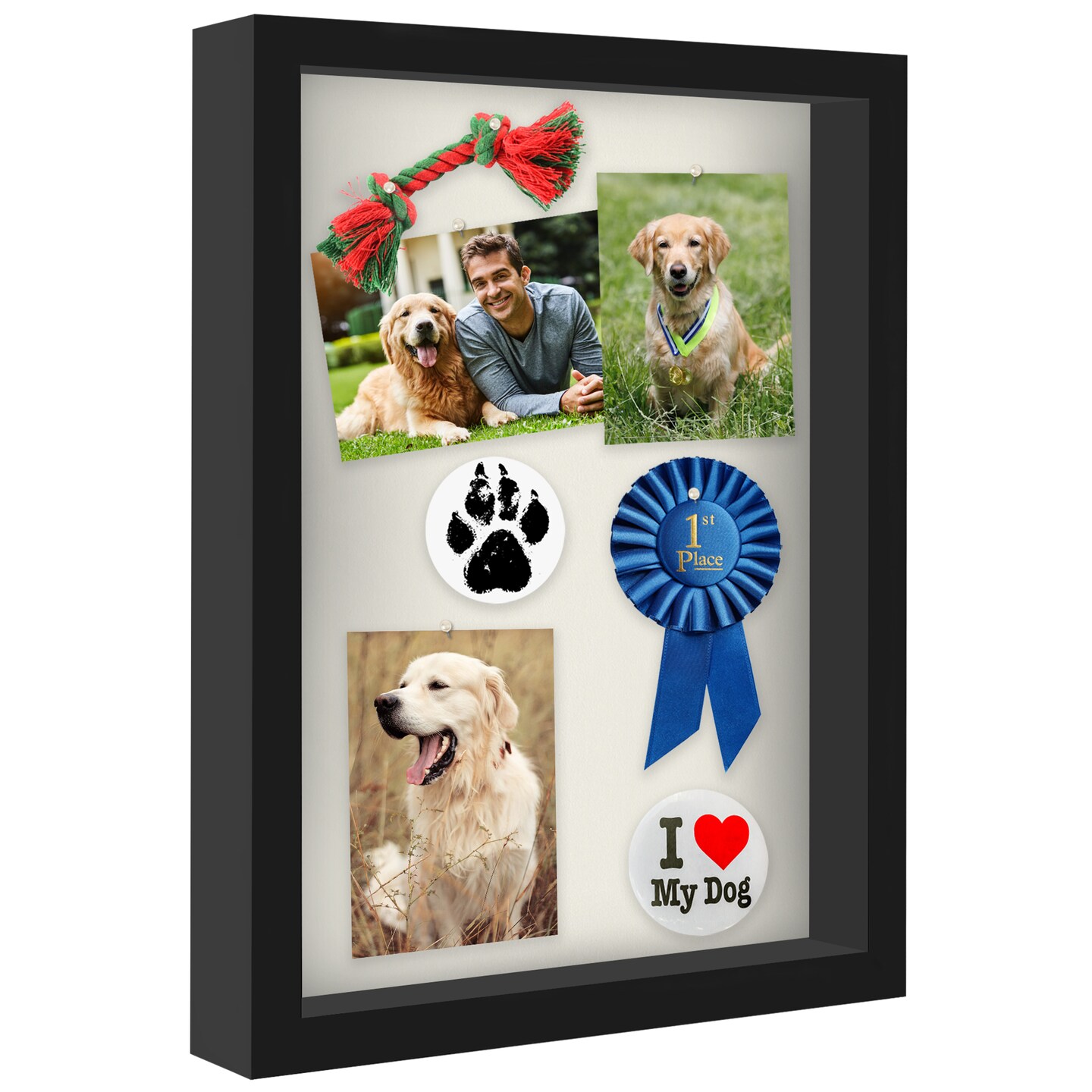 Americanflat Shadow Box Frame - 1.5 Interior Depth for Memorabilia - Display Case for Showcasing Souvenirs, Awards, and Medals - Shatter Resistant Glass - Hanging Hardware