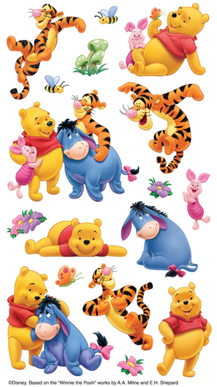 Disney Winnie The Pooh And Friends Clear Stickers