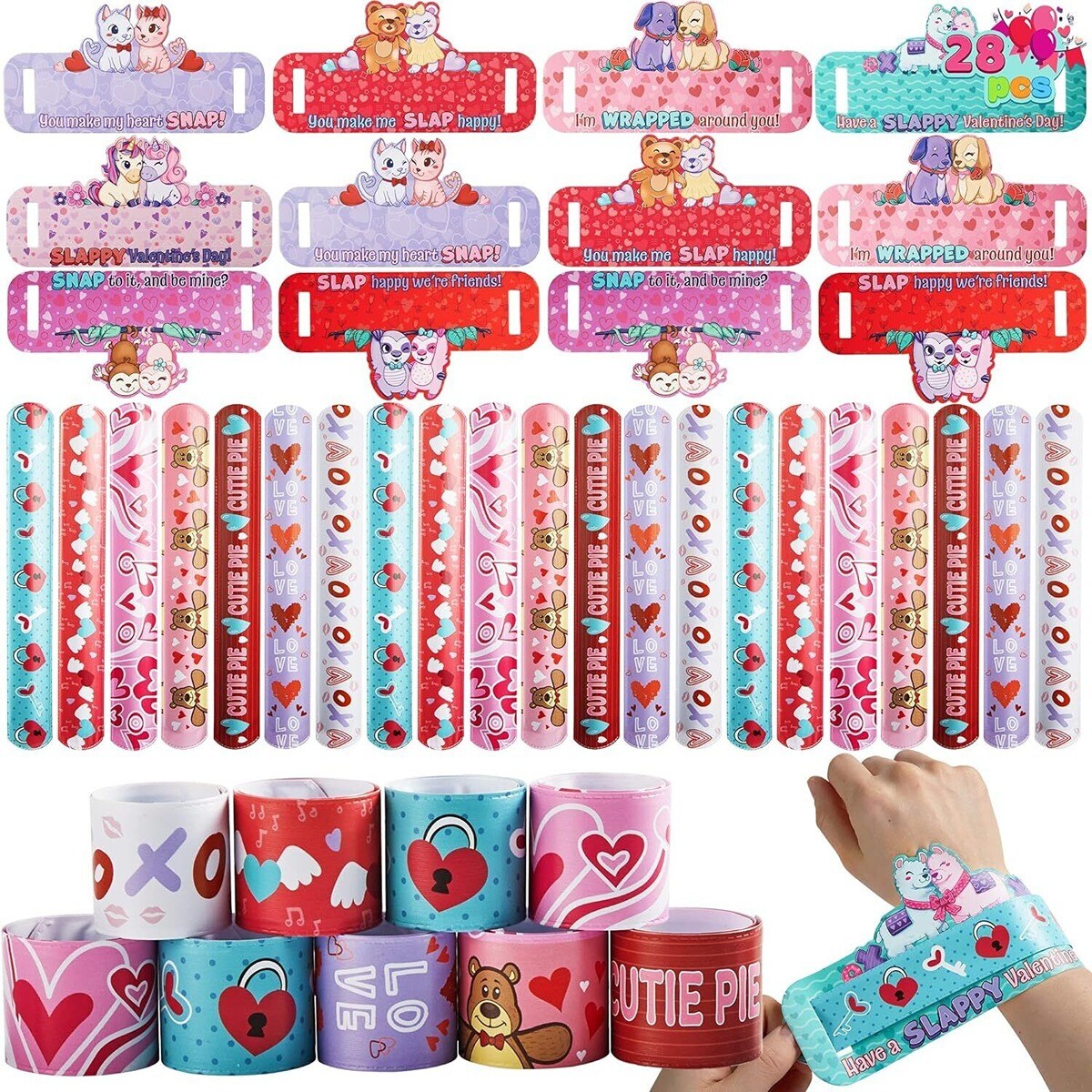 Classic Valentine&#x27;s Day Gifts Cards with Slap Bracelet