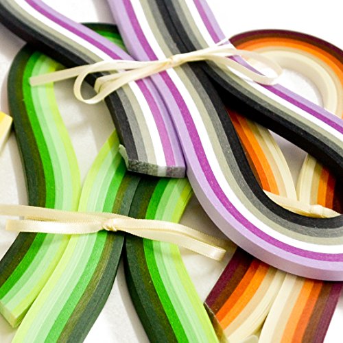 Kit Quilling JUYA - 720 Bandes Papier 36 Couleurs Prédécoupées - Longueur 54cm - Largeur 3/5/7/10mm Au Choix