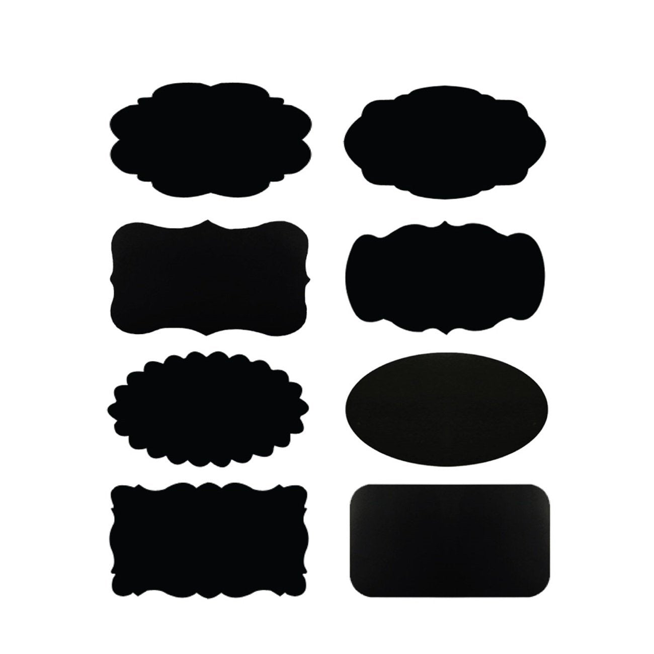Wrapables Set of 64 Chalkboard Labels / Chalkboard Stickers - 2 &#x22; x 1.25 &#x22; With Chalk Marker