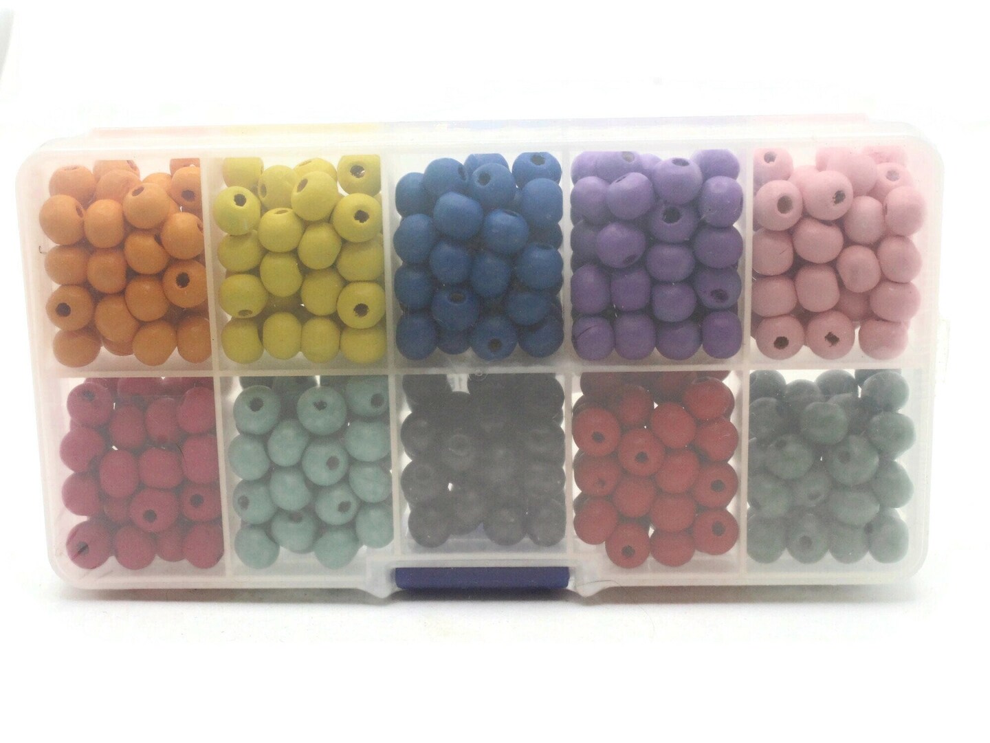 10 Colors 6mm Round Wooden Mixed Color Beads Kit - Bead Box