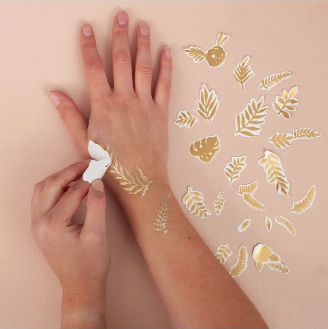 INKJET Temporary Tattoo Tatoo GOLD Transfer Decal Paper 8.5”x11” 5 Sh Made In US.