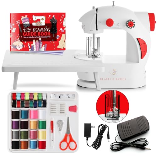Mini Sewing Machine for Beginners Adult, 48-Piece Portable Sewing