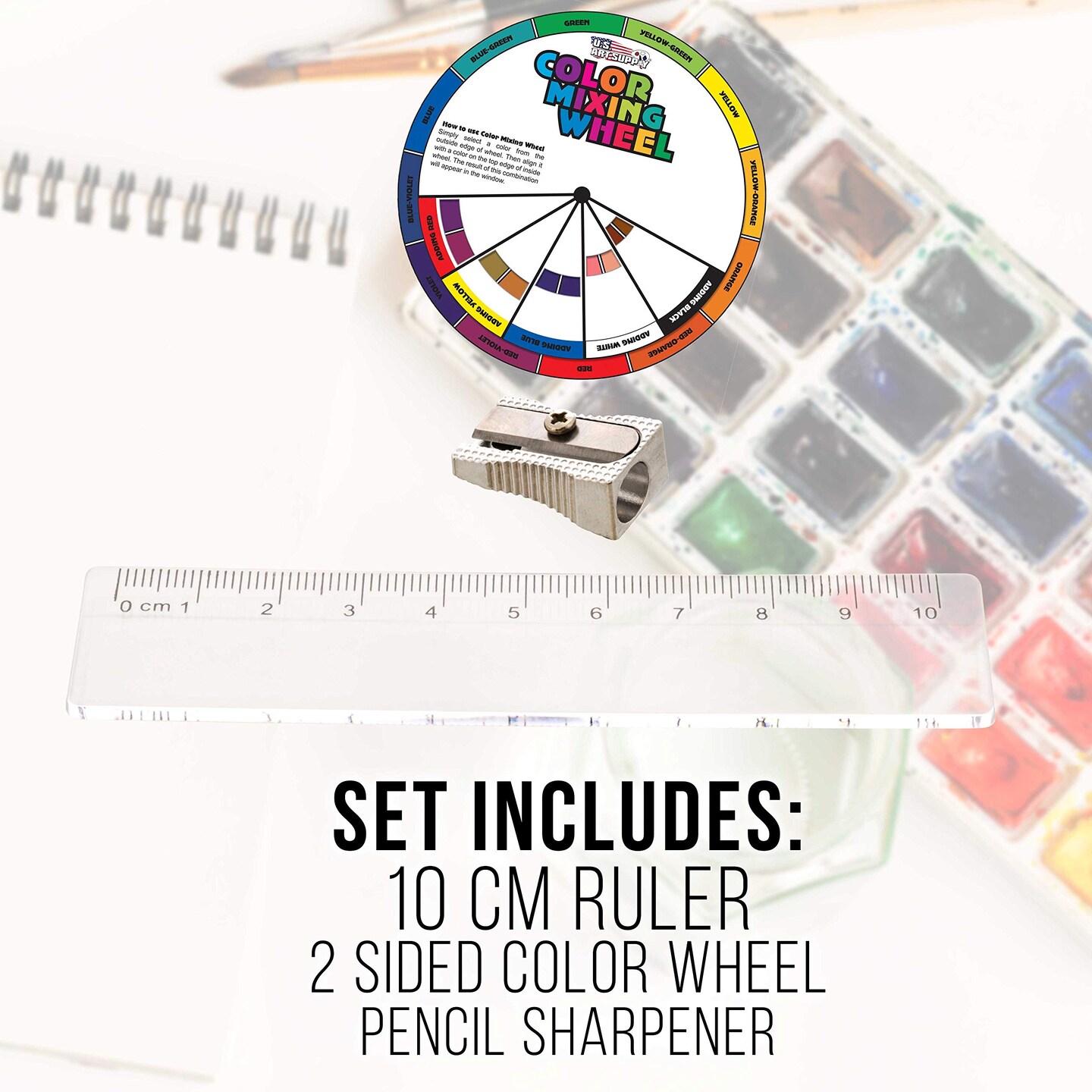 82 Pieces Deluxe Artist Studio Creativity Set Wood Box Case - Art Painting, Sketching Drawing Set, 24 Watercolor Paint Colors, 24 Oil Pastels, 24 Colored Pencils, 2 Brushes, Starter Kit