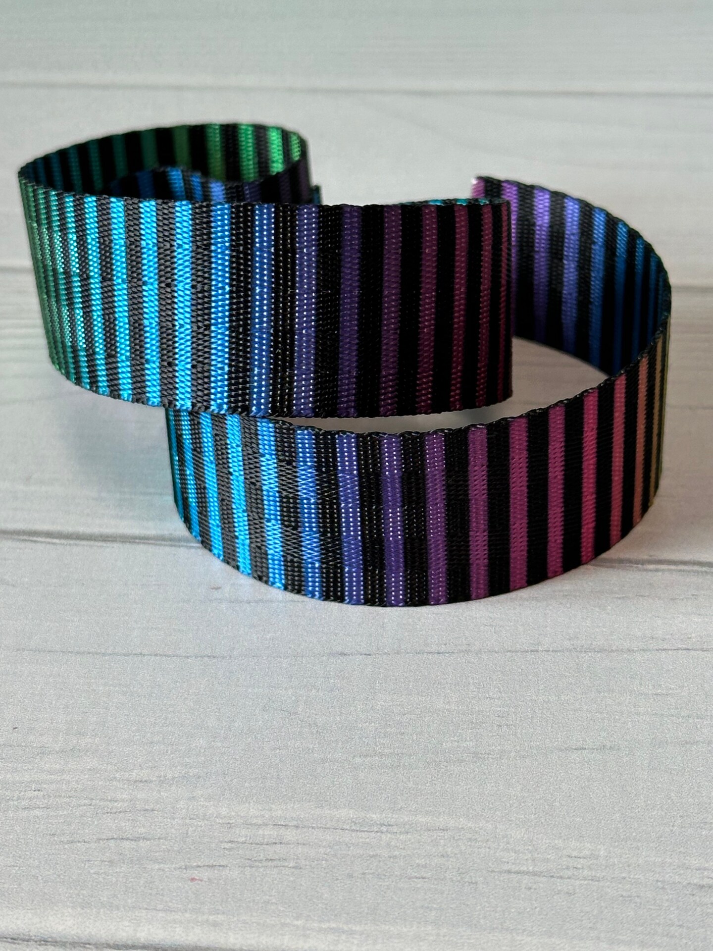 Bright Horizontal rainbow stripe 1” Seatbelt Webbing | Michaels