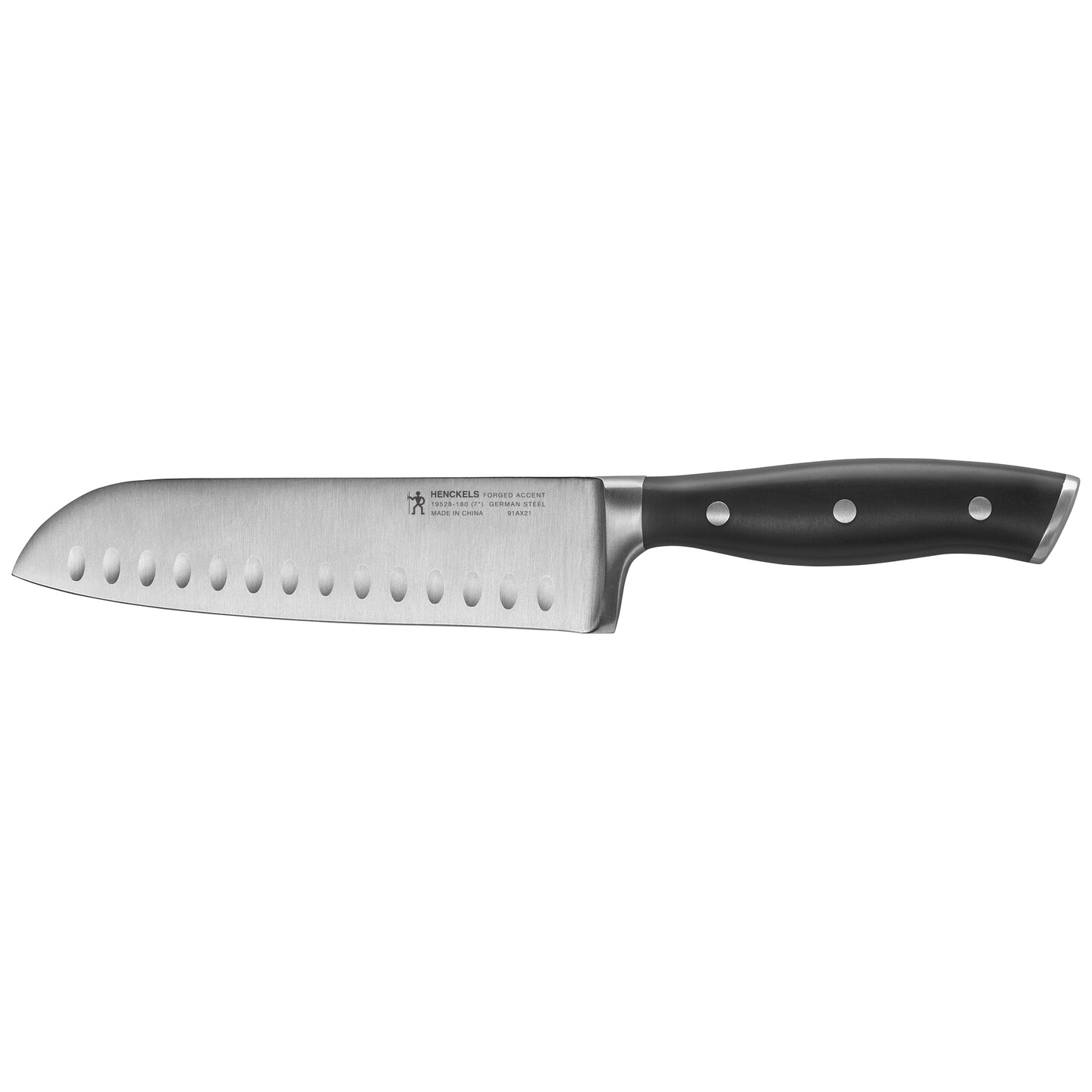HENCKELS Forged Accent Hollow Edge Santoku Knife
