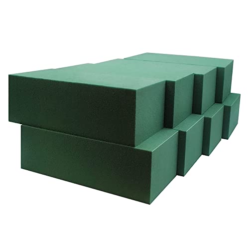 FLOFARE Pack of 8 Floral Foam Blocks for Fresh and Artificial Flowers, Each (7.8&#x201D; L x 3.5&#x201D; W x 2.4&#x201D; H), Dry and Wet Floral Foam Blocks for Wedding, Birthdays, Home, Office, and Garden Decorations
