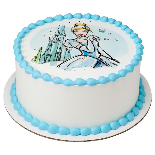 Disney Princess Cinderella I&#x27;m Having a Ball! Edible Cake Topper Image - 7.5&#x22; Round