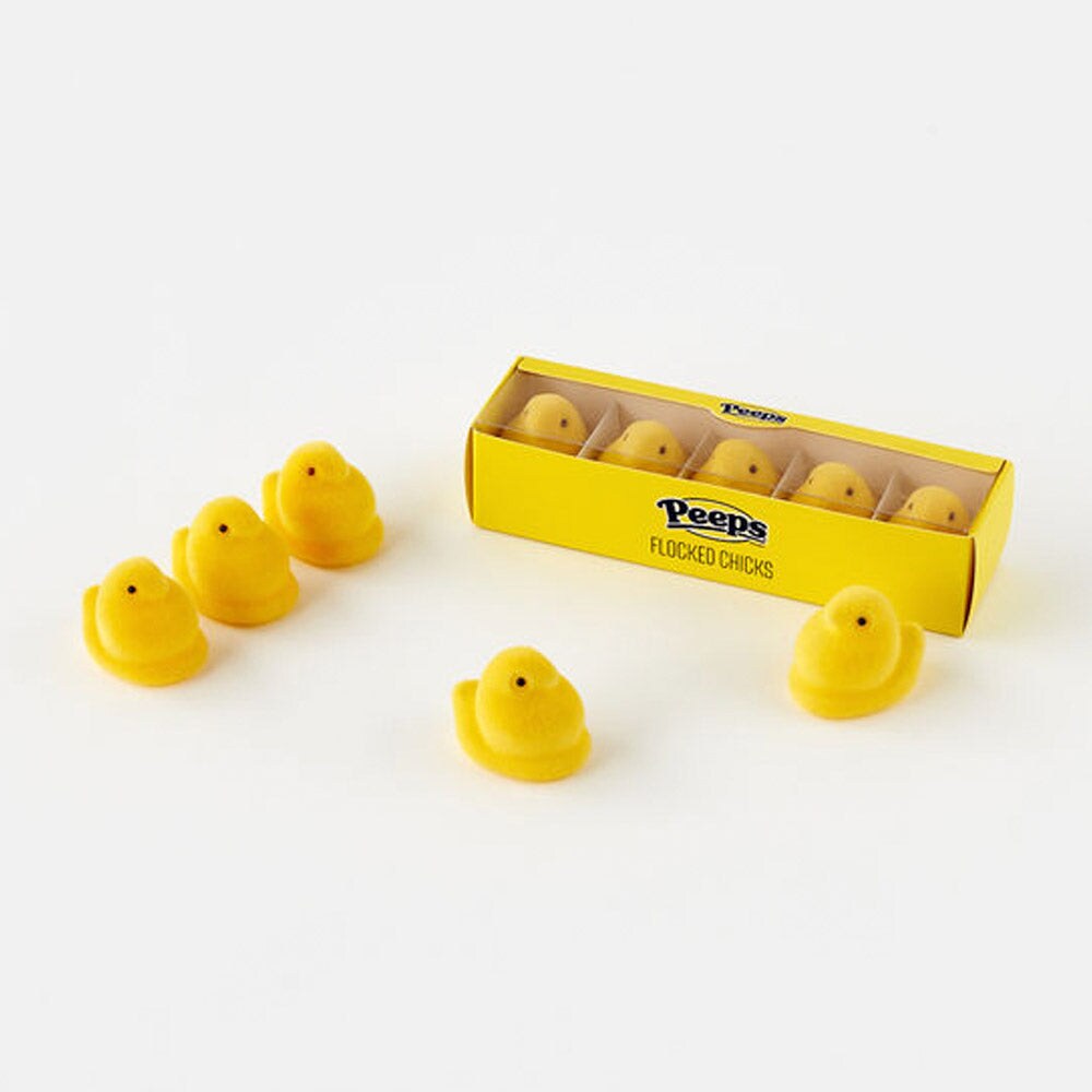 Flocked Peeps&#xAE; Yellow Mini - Set of 5