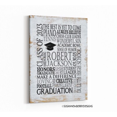 Custom Graduation Word Cloud Canvas | MakerPlace by Michaels