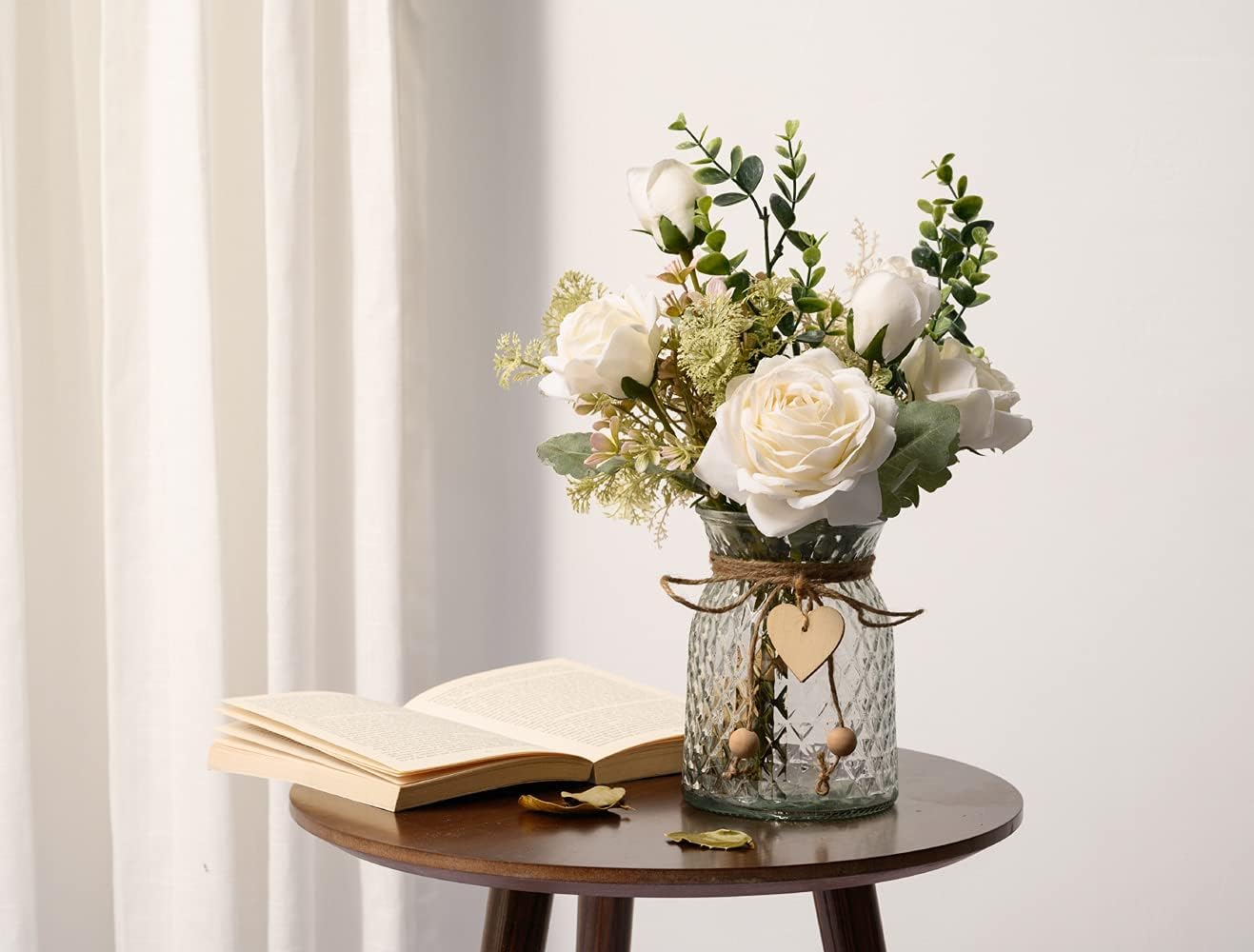 Silk Roses in Vase