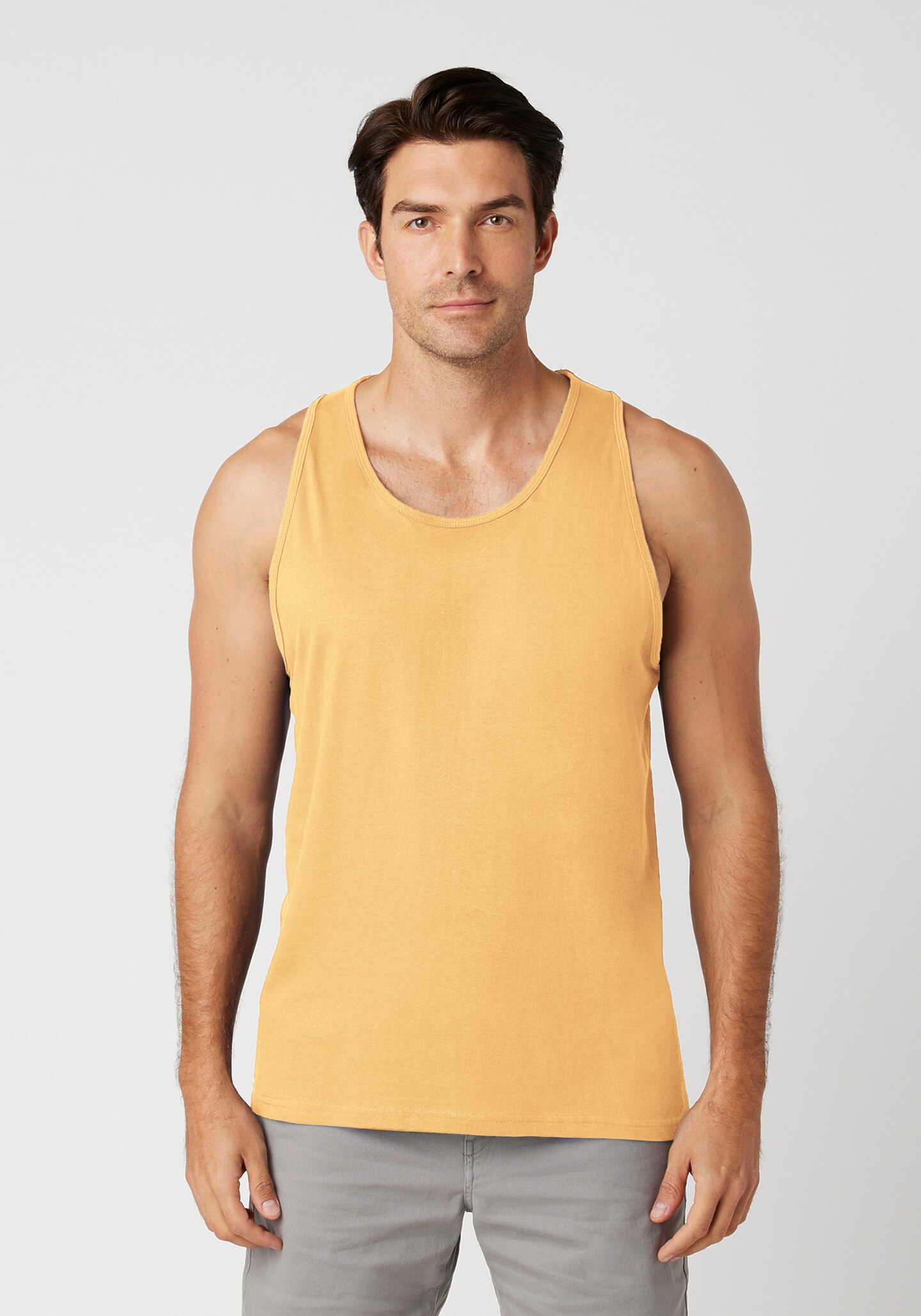 Premium Men’s Cotton Tank Top – Soft-Washed Sleeveless Gym & Casual Vest