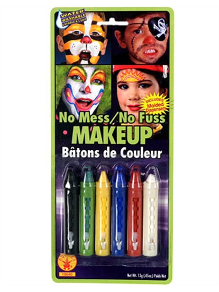 6 Color Halloween Costume Clown Pirate Makeup Crayons