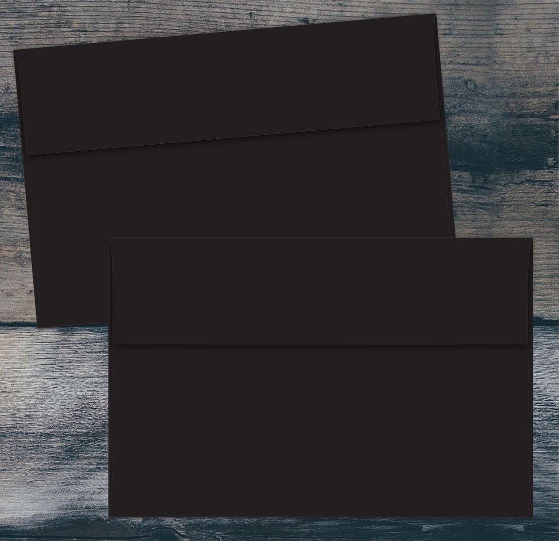 Great Papers! Specialty Envelope, A9 - 8.75&#x22; x 5.75&#x22; Envelope, Black, Gummed Adhesive, 40 count