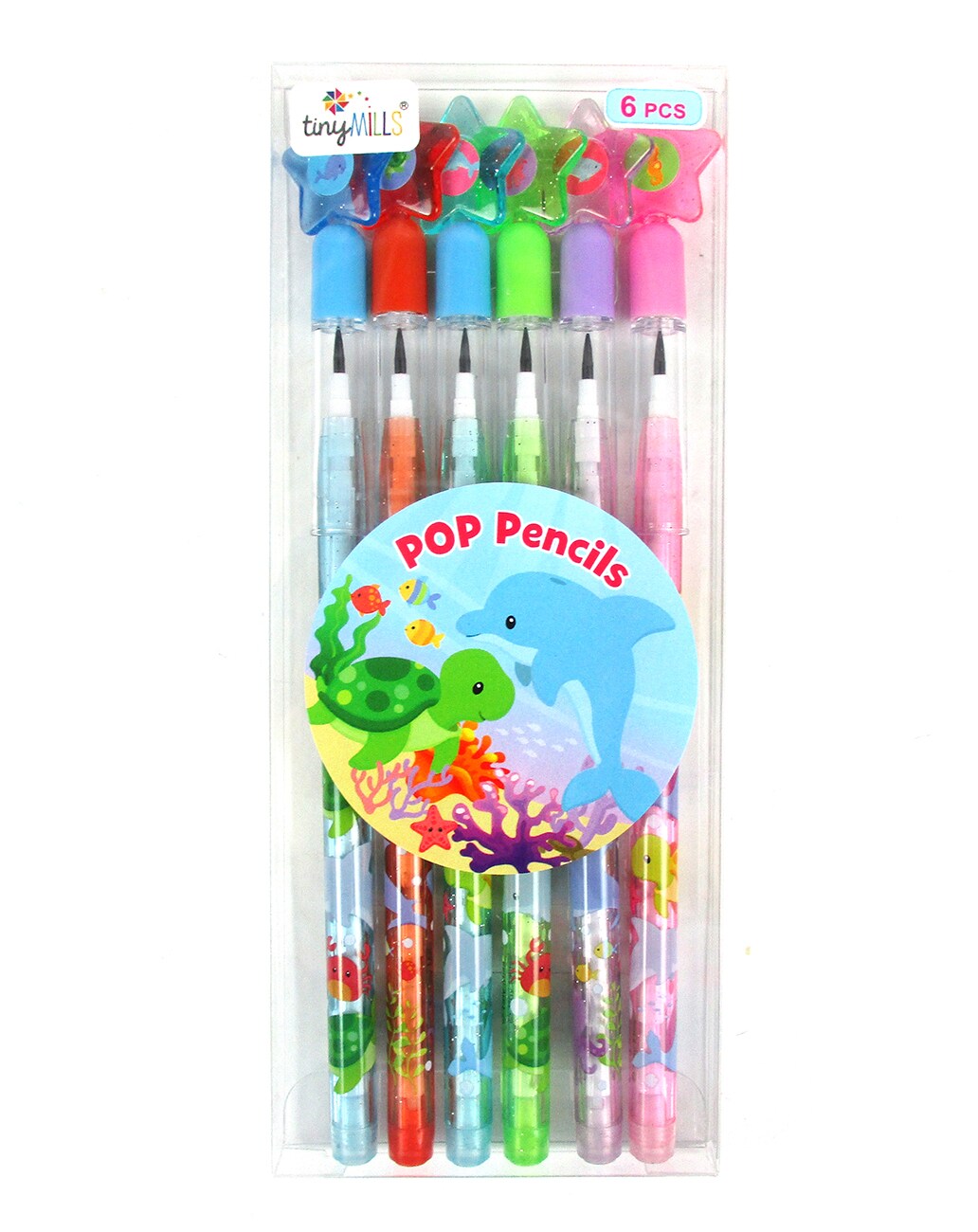 Ocean Animals Turtle Multi-Point Pencils - 6 Pcs Pack