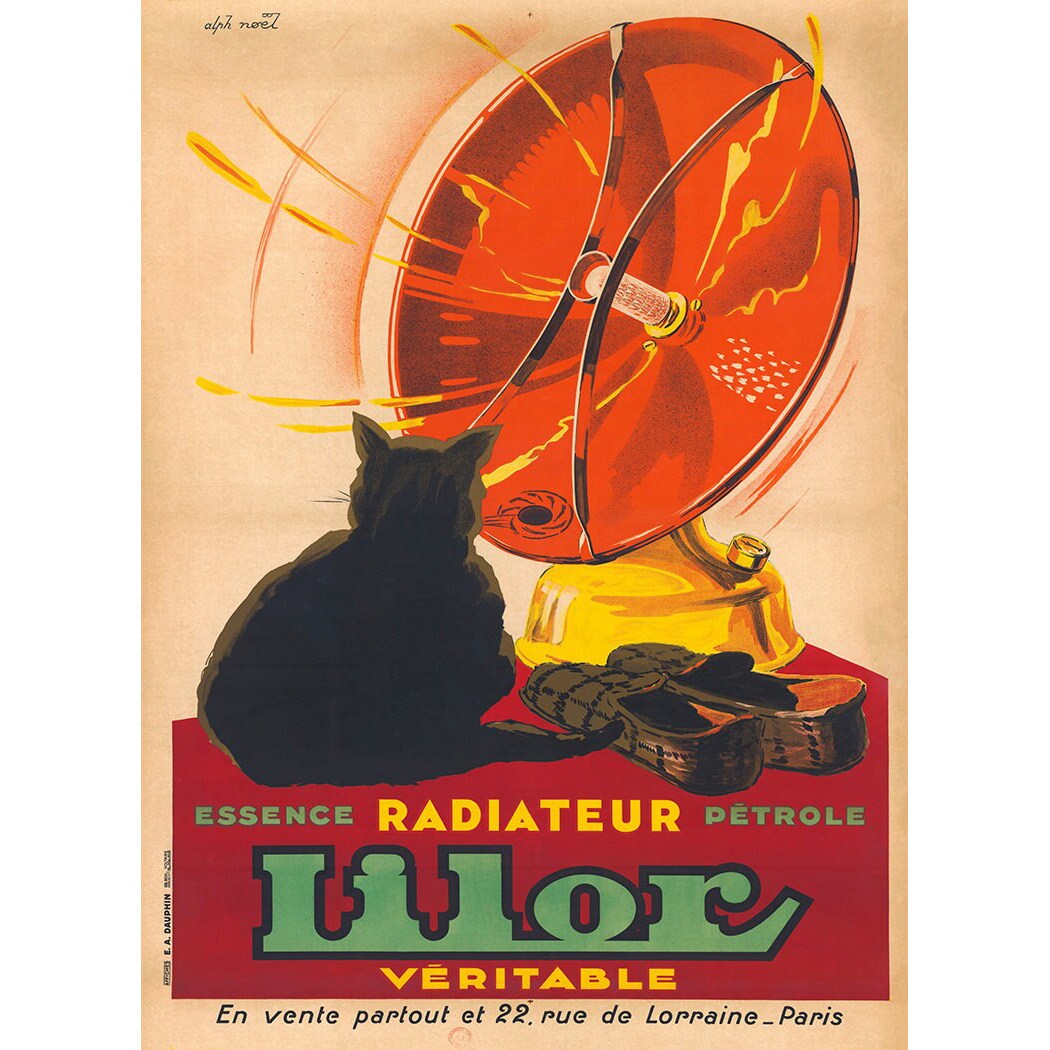 Lilor Heater - Vintage Poster Prints - Cat Poster | MakerPlace by