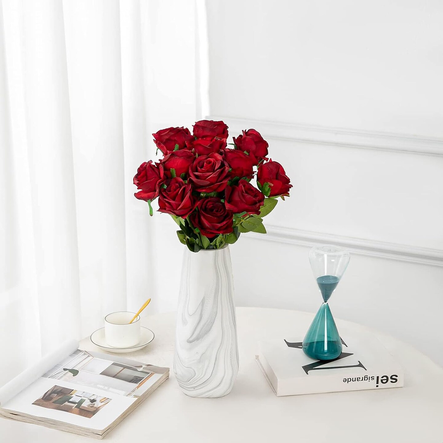 12 Pcs Long Lush Stem Roses Perfect for Every Occasion