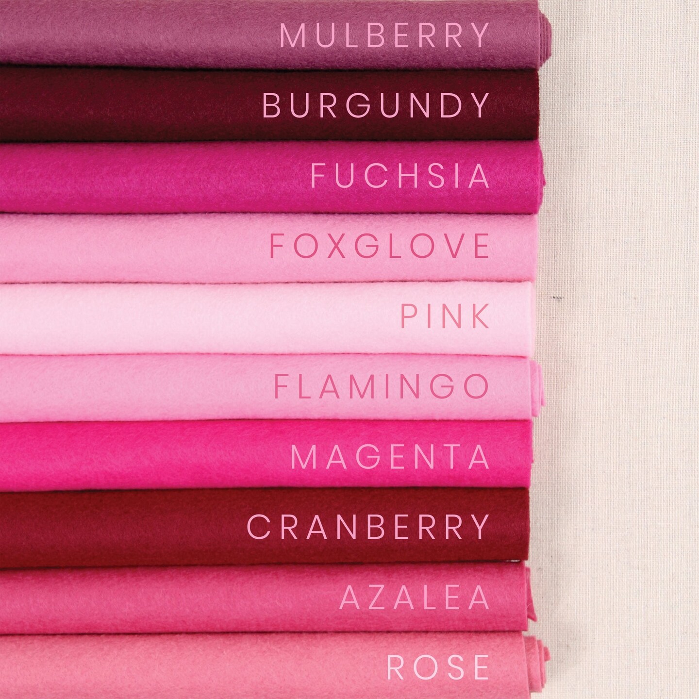 Wool Blend Felt, Cranberry
