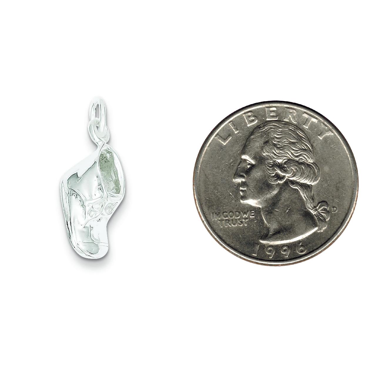 Sterling Silver Baby Shoe Charm Pendant Family Jewelry! 25mm x 11mm